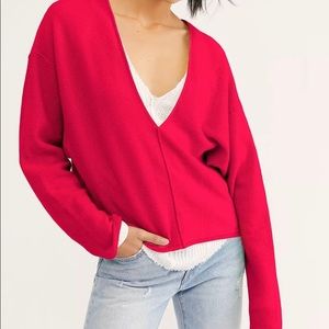 Free People Pink Solitaire Cashmere Sweater